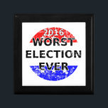 Worst Election Ever Gift Box<br><div class="desc">The worst candidates ever.
Circle in red,  blue and white,  text in black with white outlines.
Distressed effect applied to design.</div>