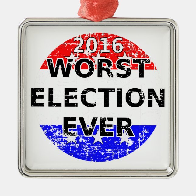 Worst Election Ever Metal Tree Decoration (Front)