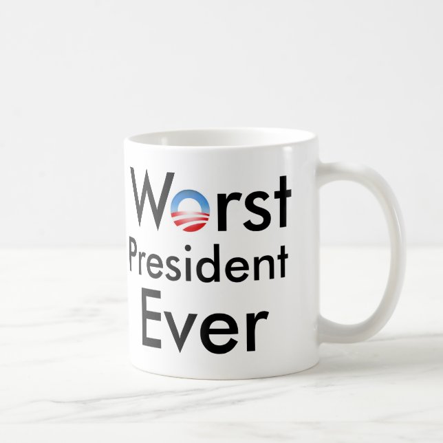 Worst President Ever - Anti Obama Mug (Right)