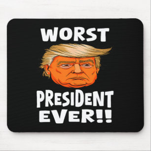Worst President Ever - Orange Faced Trump Mouse Pad