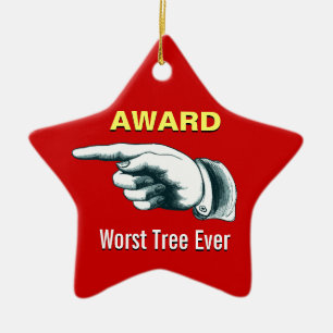 Worst Tree Ever Award Ceramic Tree Decoration