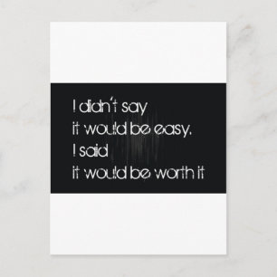 Worth It Postcard