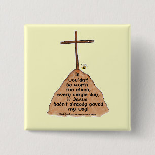 Worth the Climb 15 Cm Square Badge