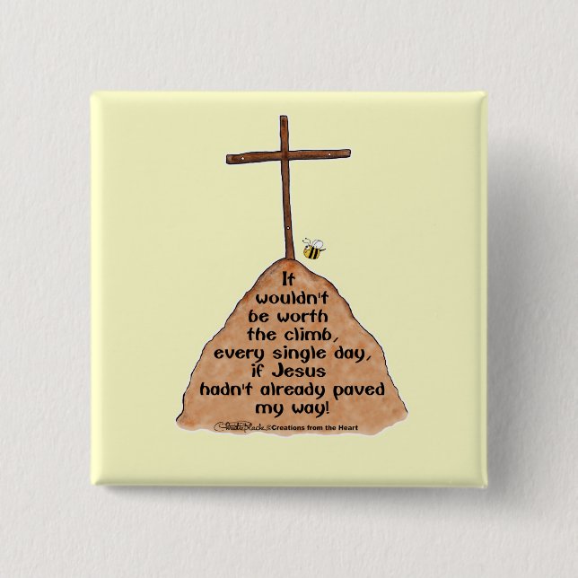 Worth the Climb 15 Cm Square Badge (Front)