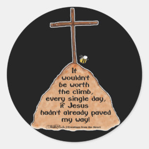 Worth the Climb Classic Round Sticker