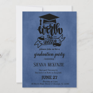 Worth the hassle - Blue Invitation