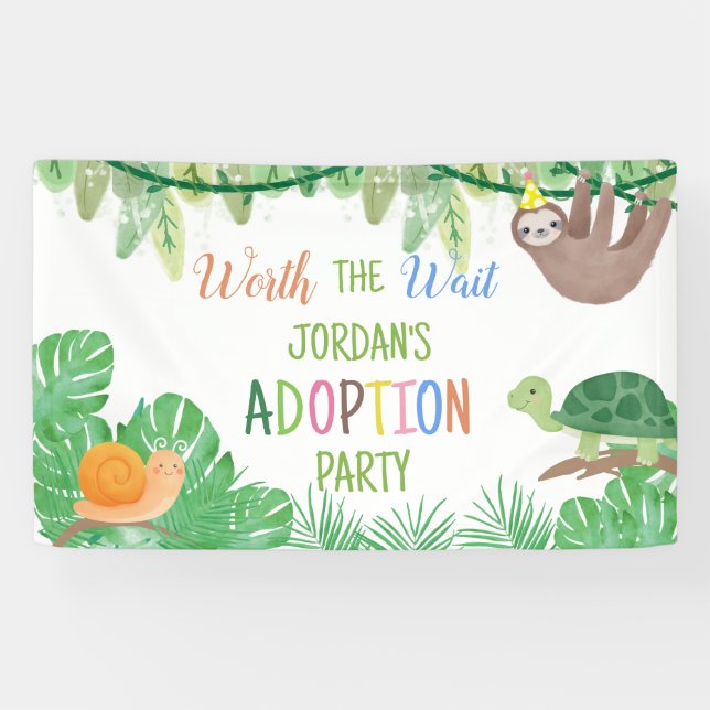 Worth the Wait Adoption Party Custom Sign (Horizontal)