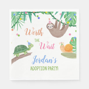 Worth the Wait Adoption Party  Napkin