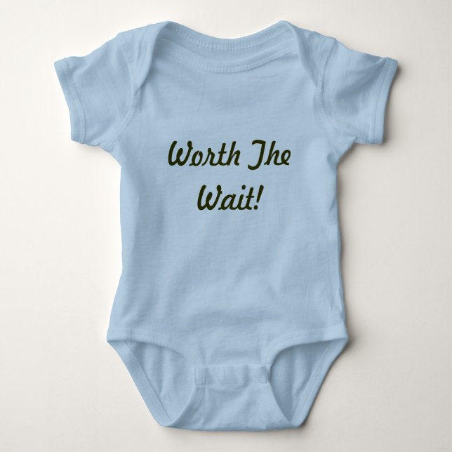 Worth the Wait Baby Bodysuit (Front)