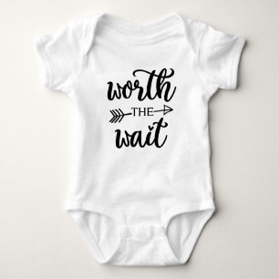 Worth The Wait Baby Infant Newborn Bodysuit