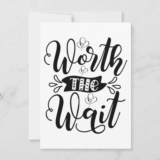 Worth the Wait Bodysuit, worth the wait Card (Front)
