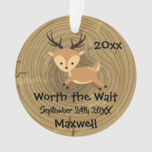 Worth the Wait - Customised Deer Adoption Gift Ornament