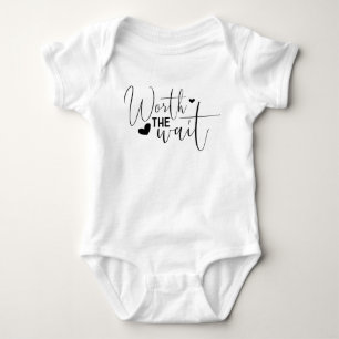 Worth the Wait New Baby Announcement  Bodysuit