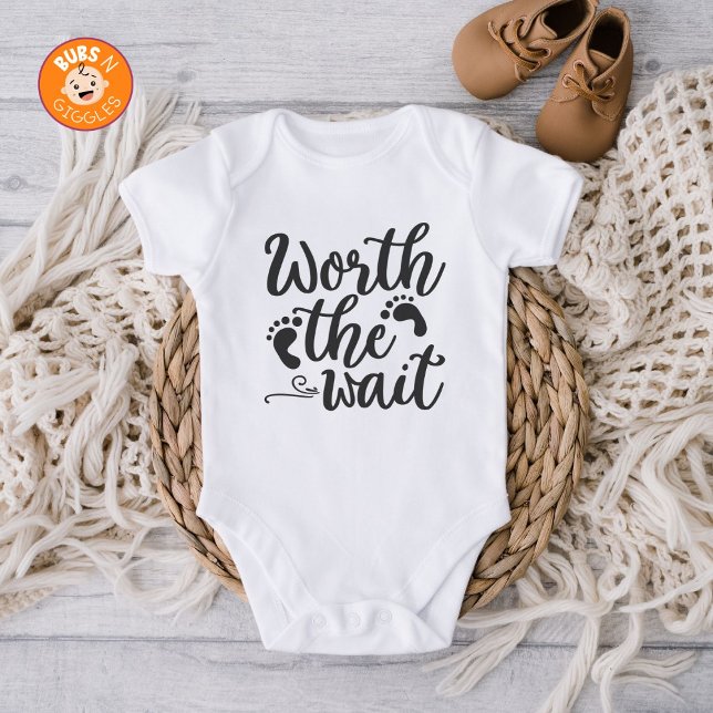 Worth The Wait Pregnancy Announcement Baby Bodysuit (Creator Uploaded)