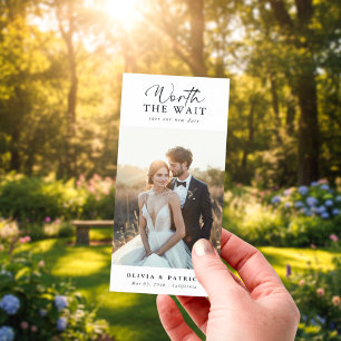 Worth the Wait Wedding Postponement Bookmark Photo Save The Date
