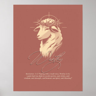 Worthy, Christian faith Scripture wall art