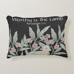 Worthy Is The Lamb Round Accent Pillow
