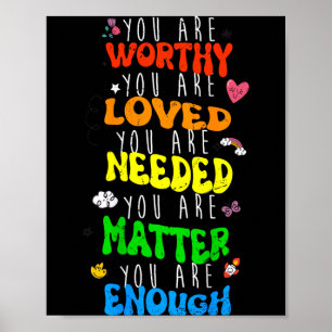 Worthy Loved Prevention Awareness Illustration Poster