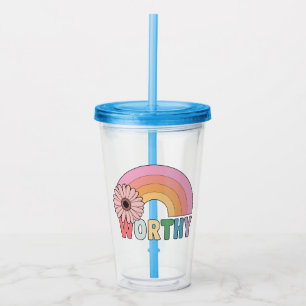 Worthy Rainbow Bloom Acrylic Tumbler