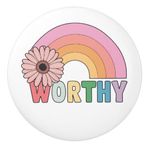 Worthy Rainbow Bloom Ceramic Knob