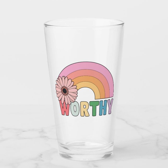  Worthy Rainbow Bloom  Glass (Front)