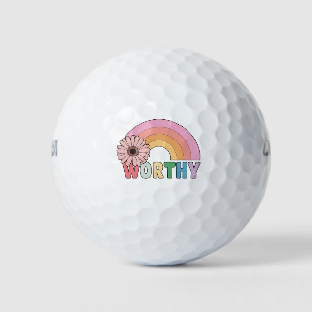 Worthy Rainbow Bloom Golf Balls (Front)