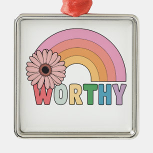 Worthy Rainbow Bloom Metal Ornament