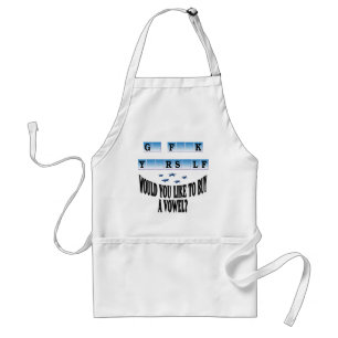Woul you like to buy a vowel? standard apron