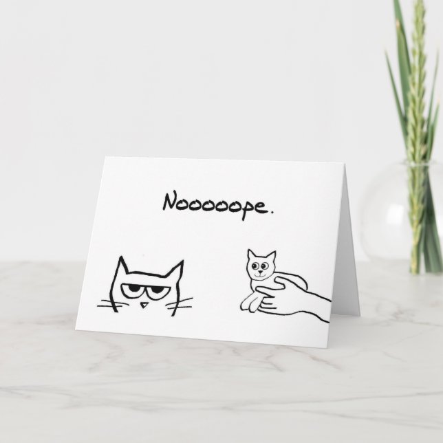 Would Angry Cat Like a Kitten? - Funny Cat Card (Front)