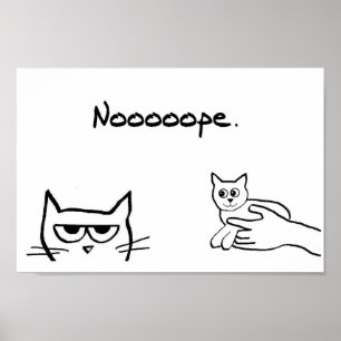 Would Angry Cat Like a Kitten? - Funny Cat Poster