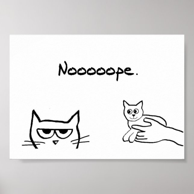 Would Angry Cat Like a Kitten? - Funny Cat Poster (Front)