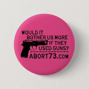 Would it Bother Us More if They Used Guns? Abort73 6 Cm Round Badge