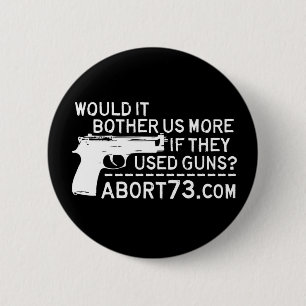 Would it Bother Us More if They Used Guns? Abort73 6 Cm Round Badge