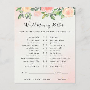 Would Mummy Rather   Baby Shower Game