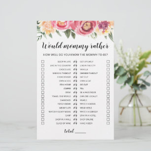 Would Mummy Rather Baby Shower Game