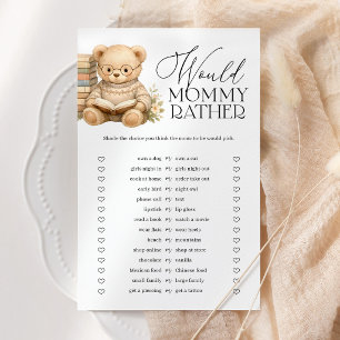 Would Mummy Rather Storybook Bear Baby Shower Game