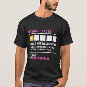 Would Not Recommend Funny Breast Cancer Awareness  T-Shirt