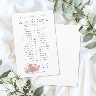 Would Rather Book Bridal Shower Game