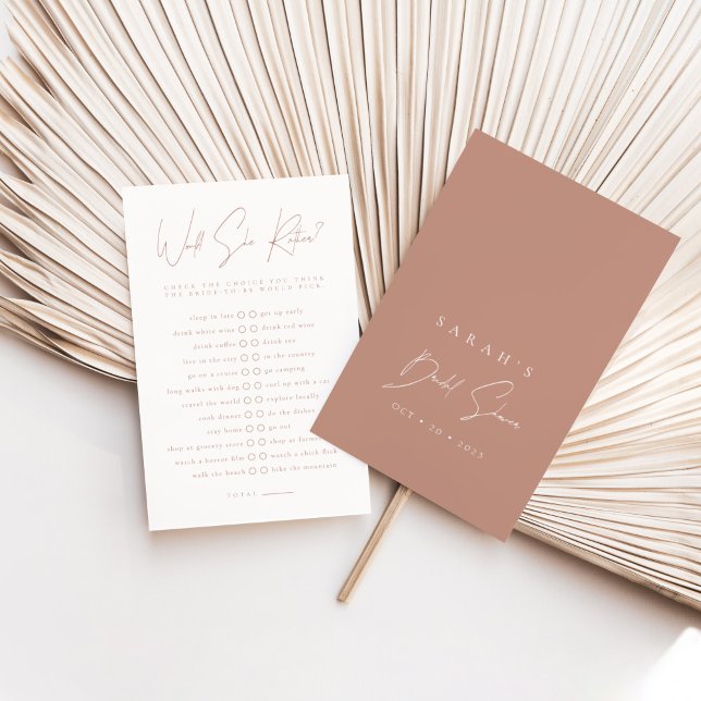 Would She Rather Blush Pink Bridal Shower Game (Creator Uploaded)