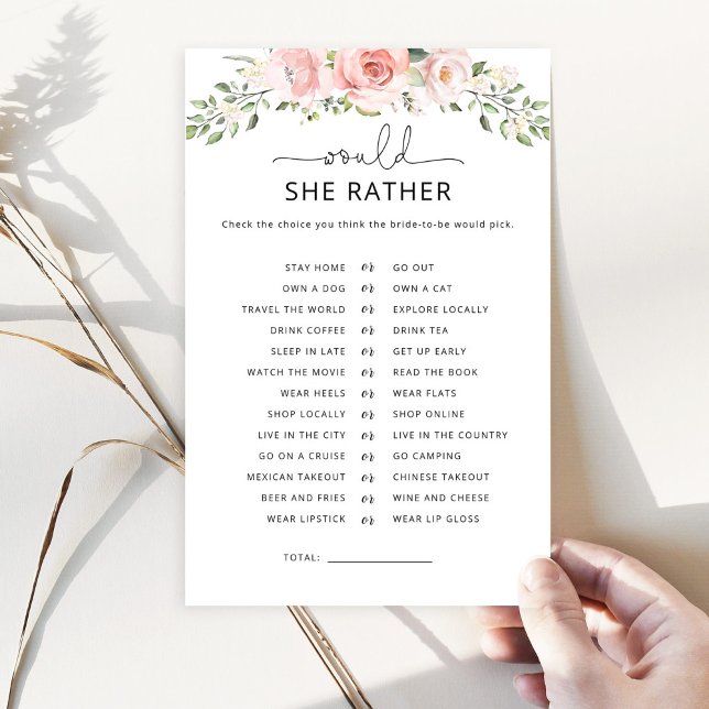 Would she rather bridal shower game (Creator Uploaded)