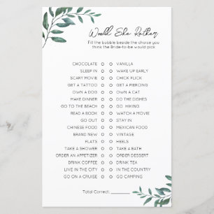 Would She Rather- Bridal Shower Game