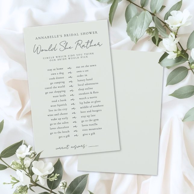 Would She Rather Bride Bridal Shower Game (Would She Rather Bride Bridal Shower Game )