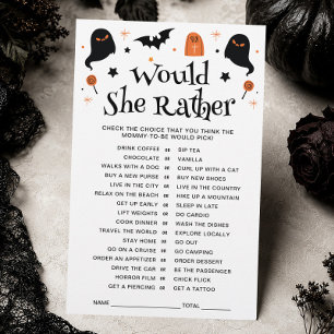 Would She Rather Halloween Baby Shower Game