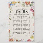 Would She Rather Pressed Floral Bridal Shower Game