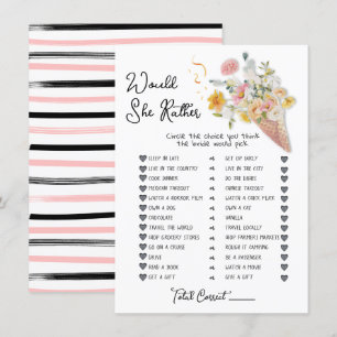 Would She Rather Scooped Up Bridal Shower game Invitation