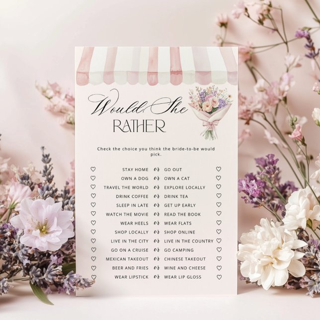 Would she rather She's Off the Market Bridal game (Creator Uploaded)