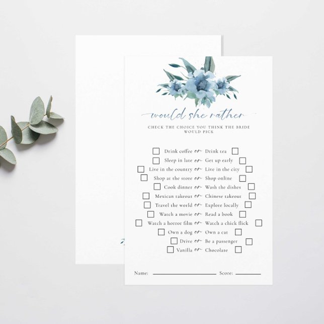 Would She Rather Something Blue Bridal Shower (Creator Uploaded)