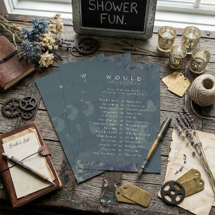 Would She Rather Vintage Floral Bridal Shower Game