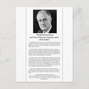 Would the DNC have kept FDR's name off the ballot? Postcard