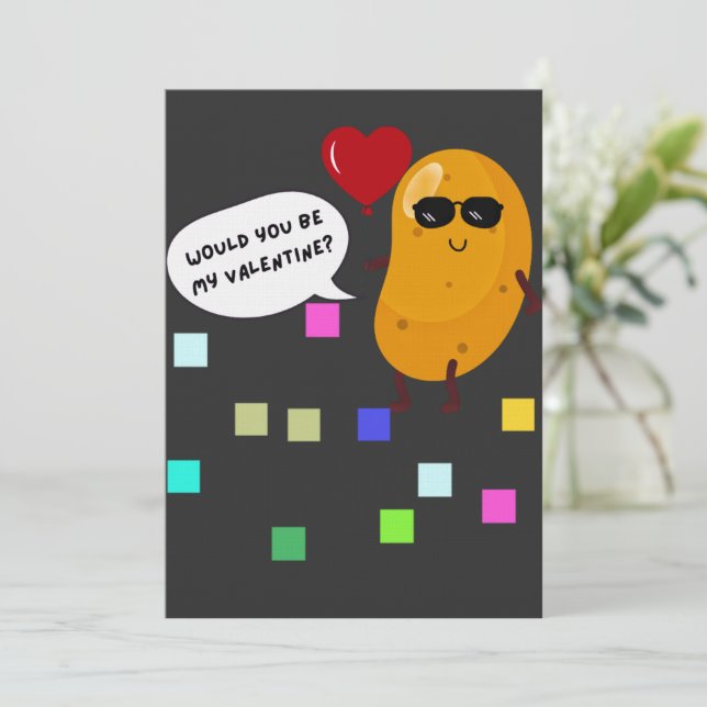 Would You Be My Valentine? Invitation (Standing Front)